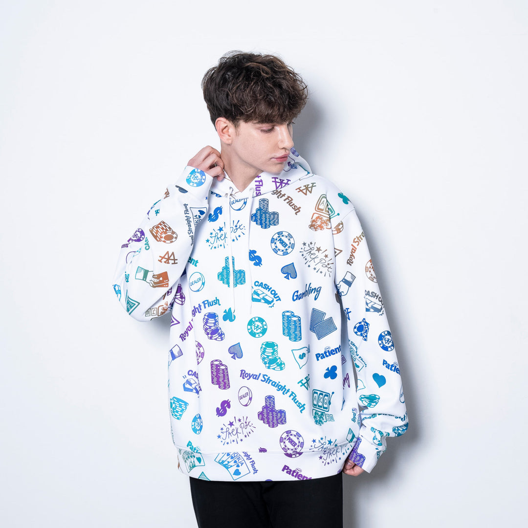 世界のヨコサワ　フーディー “CASINO COLLECTION” ホワイトXL CASINO COLLECTION_white – World Wide Yokosawa