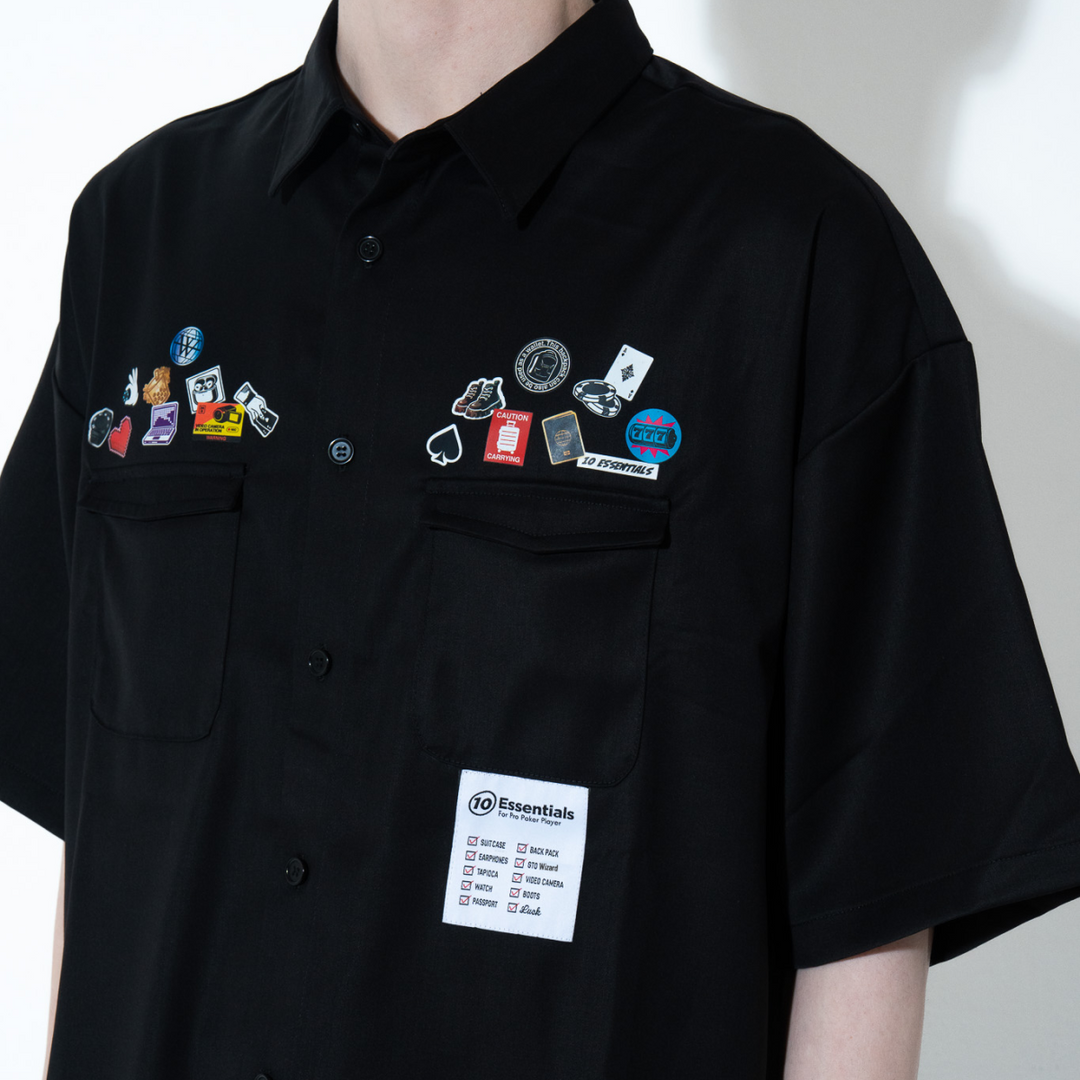 週末値下げ【新品・未使用‼️】SUPER HYSワッペン CPOシャツ　ブラック 限定】シャツ 