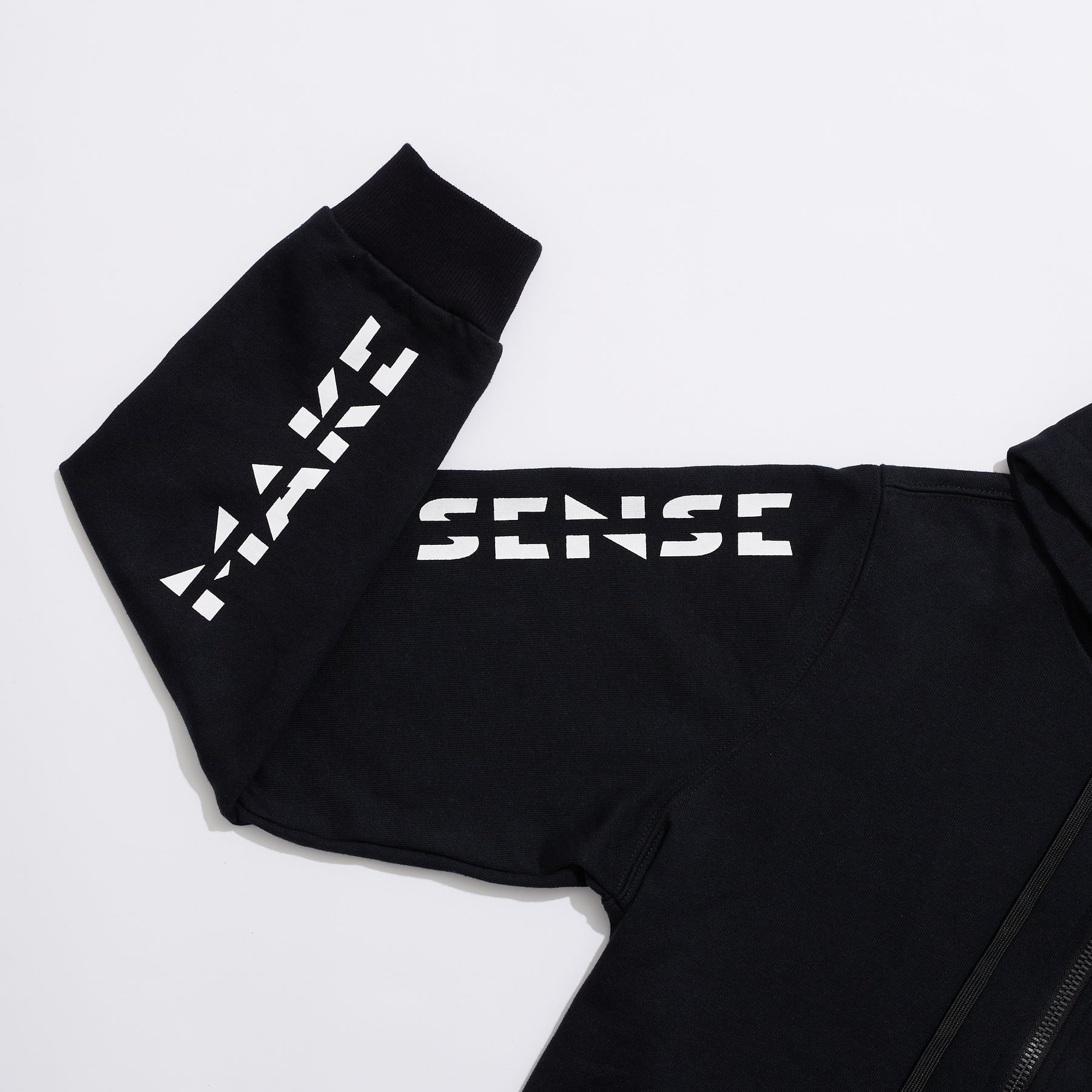 MAKE SENSE”Zip Up BLACK – World Wide Yokosawa