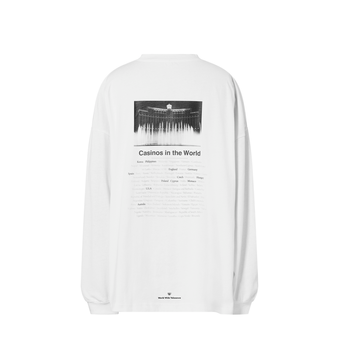 ロングTシャツ “Casinos”ホワイト – World Wide Yokosawa